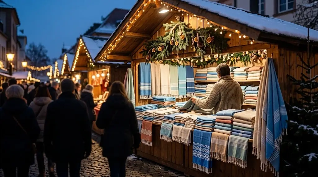 Marché de Noël 2026 : quels textiles artisanaux vendre sur un stand ?