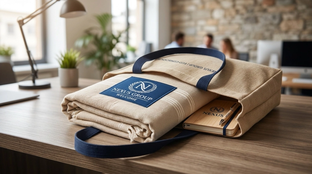Cadeaux d'affaires 2026 : la fouta personnalisée détrône les gadgets publicitaires